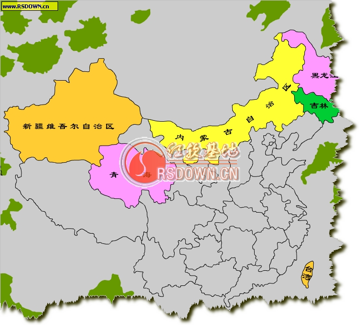中国政区拼图1+高清图片